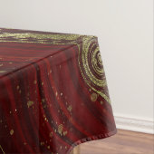 Modern Elegant Red & Gold Marble Swirl Tafelkleed (Voorbeeld)
