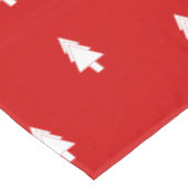 Modern elegant red pine tree Joy Christmas Tafelkleed (Gekanteld)