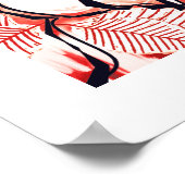 Modern Elegant Red Rose Art | Bloedweddenschap Poster (Hoek)