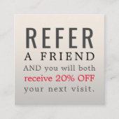 Modern Elegant Red Yellow Beauty Salon Aanbevelingskaartje (Voorkant)