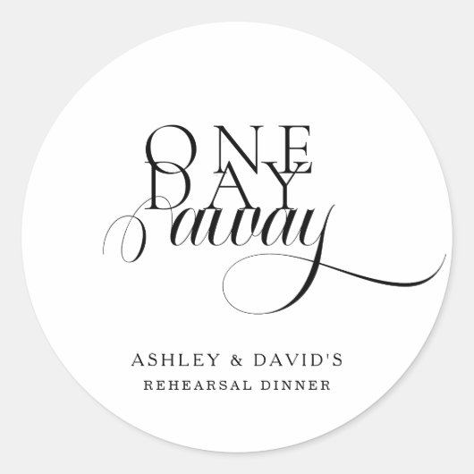 Modern Elegant repetitie diner Ronde Sticker (Voorkant)