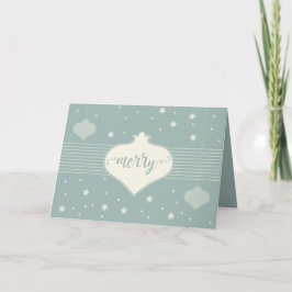 Modern & Elegant Retro 'Merry'-kerstkaart Feestdagen Kaart