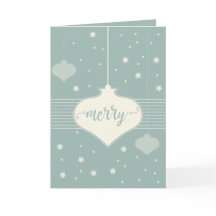 Modern & Elegant Retro Vrolijk kerstkaartje