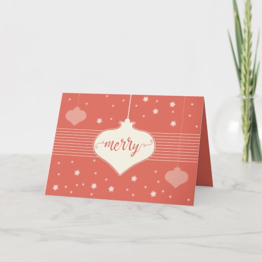 Modern & Elegant Retro Vrolijk kerstkaartje Feestdagen Kaart (Voorkant)