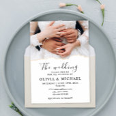 Modern Elegant Rings Bride en Groom Wedding Kaart