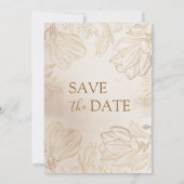 Modern Elegant Rings Bride en Groom Wedding Kaart (Achterkant)