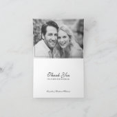 Modern Elegant Roaring 20s Wedding Foto Bedankkaart (Binnen)