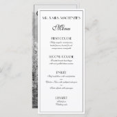 Modern Elegant Roaring 20s Wedding Foto Menu (Voorkant / Achterkant)