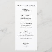 Modern Elegant Roaring 20s Wedding Foto Menu (Voorkant)
