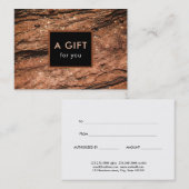Modern Elegant Rock Glitter Gift Certificate Kortingskaartje (Voorkant / Achterkant)