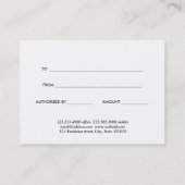 Modern Elegant Rock Glitter Gift Certificate Kortingskaartje (Achterkant)