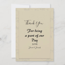 Modern Elegant Romantisch dank u Kaart