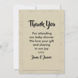 Modern Elegant Romantisch dank u Kaart