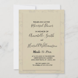 Modern Elegant Romantisch repetitie diner Kaart