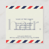 Modern Elegant Rood Blauw Beauty Korting Kaart (Achterkant)