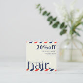 Modern Elegant Rood Blauw Beauty Korting Kaart (Staand voorkant)