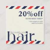 Modern Elegant Rood Blauw Beauty Korting Kaart (Voorkant)
