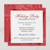 Modern Elegant rood bloemen vakantie feest Kaart (Voorkant / Achterkant)