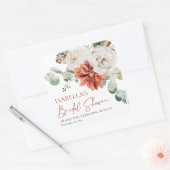 Modern Elegant Rood Winter Kerst Vrijgezellenfeest Vierkante Sticker (Envelop)