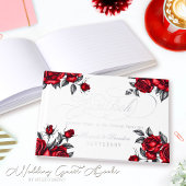 Modern Elegant Roos Bloemen bruiloft Gastenboek