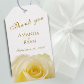 Modern Elegant Roos Bloemenbruiloft Dank u Cadeaulabel