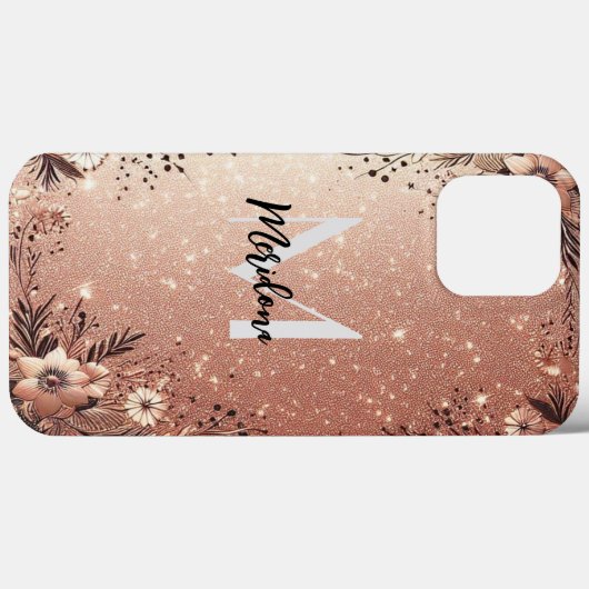 Modern elegant roos en bloemstukken Case-Mate iPhone case (Achterkant (horizontaal))