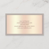 Modern elegant roos Gold en grijs consultant Visitekaartje (Achterkant)