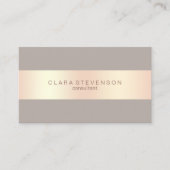 Modern elegant roos Gold en grijs consultant Visitekaartje (Voorkant)