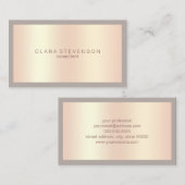 Modern elegant roos Gold en grijs consultant Visitekaartje (Voorkant / Achterkant)
