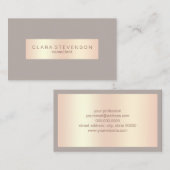Modern elegant roos Gold en grijs consultant Visitekaartje (Voorkant / Achterkant)