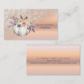 Modern Elegant Roos Gold Glitter Bokeh Ombre Visitekaartje (Voorkant / Achterkant)