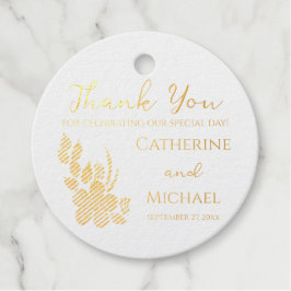 Modern Elegant Roos Gold Glitter Floral & Burgundy Bedankjes Labels