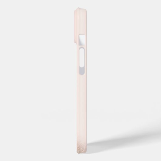 Modern Elegant Roos Gold Glitter Marble Case-Mate iPhone Case (Achterkant / Links)