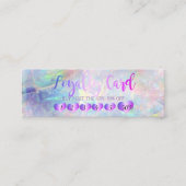 Modern Elegant Roos Gold Heart, Opal Klantenkaartje (Voorkant)