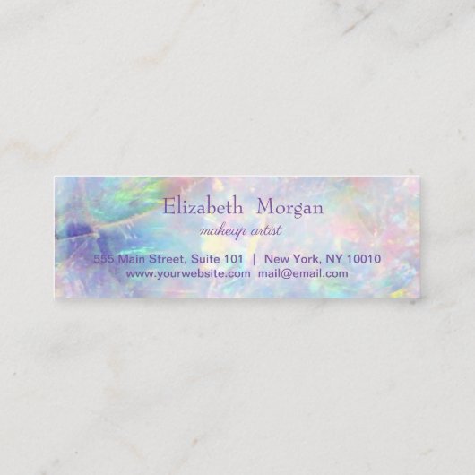 Modern Elegant Roos Gold Heart, Opal Klantenkaartje