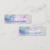 Modern Elegant Roos Gold Heart, Opal Klantenkaartje (Voorkant / Achterkant)