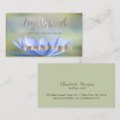 Modern Elegant Roos Gold Hearts, Lotus Klantenkaartje (Voorkant / Achterkant)