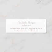 Modern Elegant Roos Gold Hearts, wit Klantenkaartje (Achterkant)