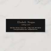 Modern Elegant Roos Gold Hearts, zwart Klantenkaartje