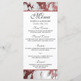 Modern Elegant Roos Gold Marble Wedding Menu
