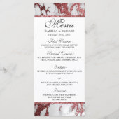 Modern Elegant Roos Gold Marble Wedding Menu (Voorkant)