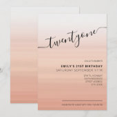 Modern Elegant Roos Gold Script 21st verjaardag Kaart (Voorkant / Achterkant)