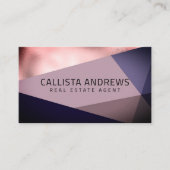 Modern Elegant Roos Goud Dusty Paarse geometrische Visitekaartje (Voorkant)