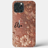 Modern elegant roos goud en bloemstukken3 Case-Mate iPhone case (Achterkant)