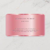 Modern Elegant Roos Goud Luxe Make-up Artist Visitekaartje (Achterkant)