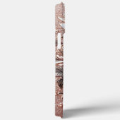 Modern elegant roos goud met bloemencurve3 Case-Mate iPhone case (Achterkant / Rechts)