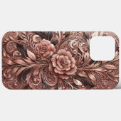 Modern elegant roos goud met bloemencurve3 Case-Mate iPhone case (Achterkant (horizontaal))