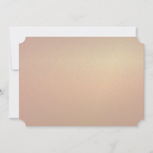 Modern Elegant Roos Gouden Bloemen Vrijgezellenfee Kaart (Achterkant)