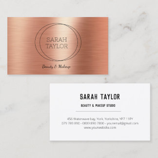 Modern Elegant Roos Gouden Folie Custom Visitekaartje