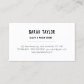 Modern Elegant Roos Gouden Folie Custom Visitekaartje (Achterkant)